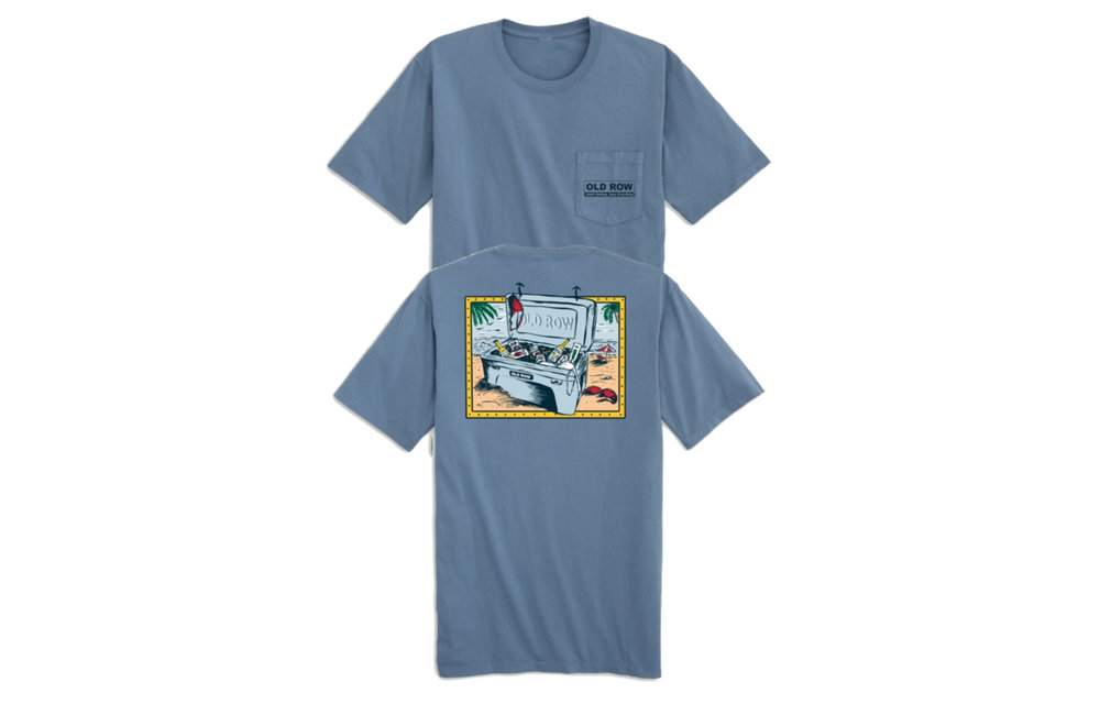 Old Row Beach Cooler Short Sleeve T-Shirt - Blue