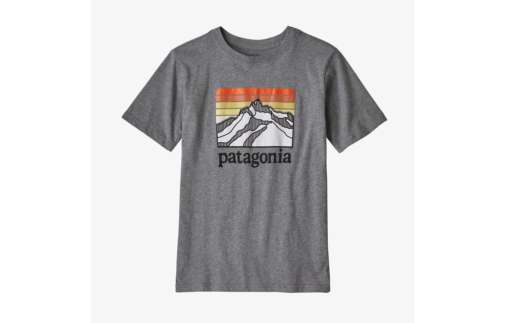 Boys Graphic T-Shirt Line Logo Ridge: Gravel Heather
