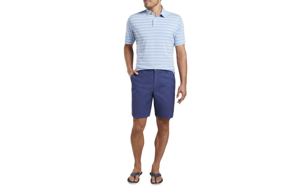drirelease® Natural Touch Stripe Polo-Coastal Blue