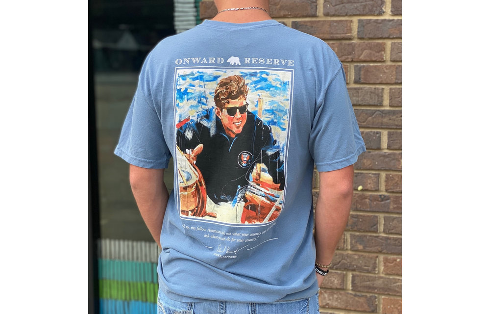 JFK Short Sleeve T-Shirt (Patrick Lewis)-Blue