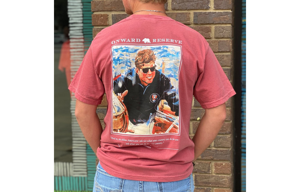 JFK Short Sleeve T-Shirt (Patrick Lewis)-Red