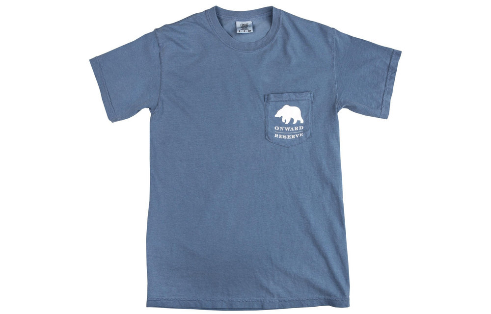 Georgia Flag Short Sleeve T-Shirt (Patrick Lewis)-Blue