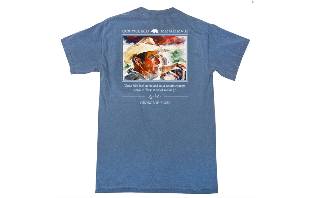 George Walker Bush Short Sleeve T-Shirt (Patrick Lewis)-Blue