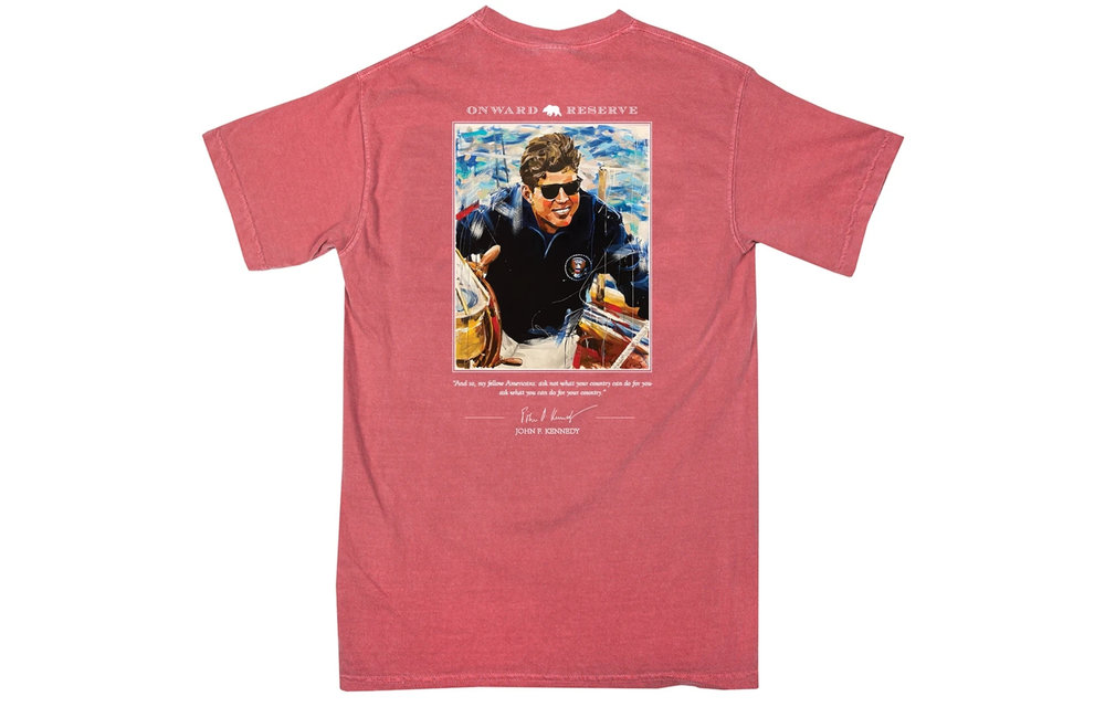 JFK Short Sleeve T-Shirt (Patrick Lewis)-Red