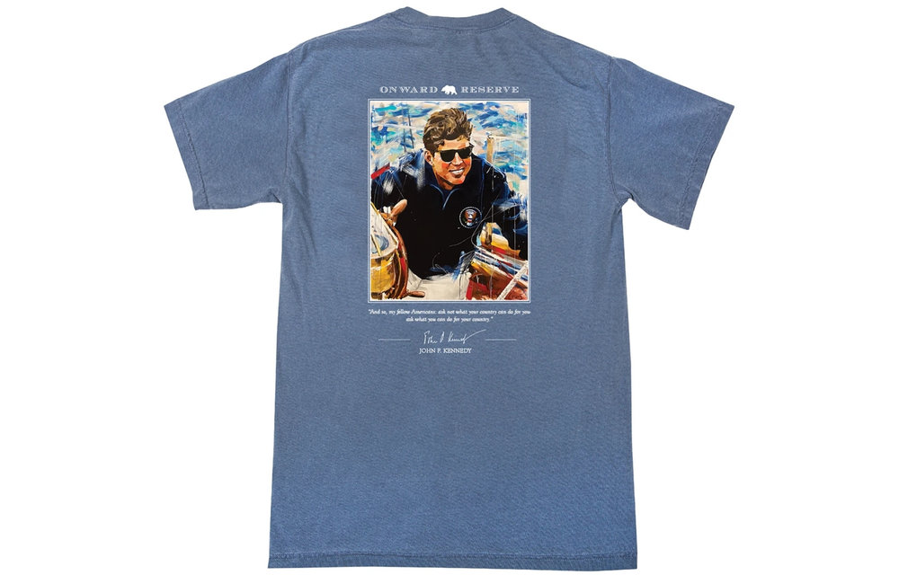 JFK Short Sleeve T-Shirt (Patrick Lewis)-Blue
