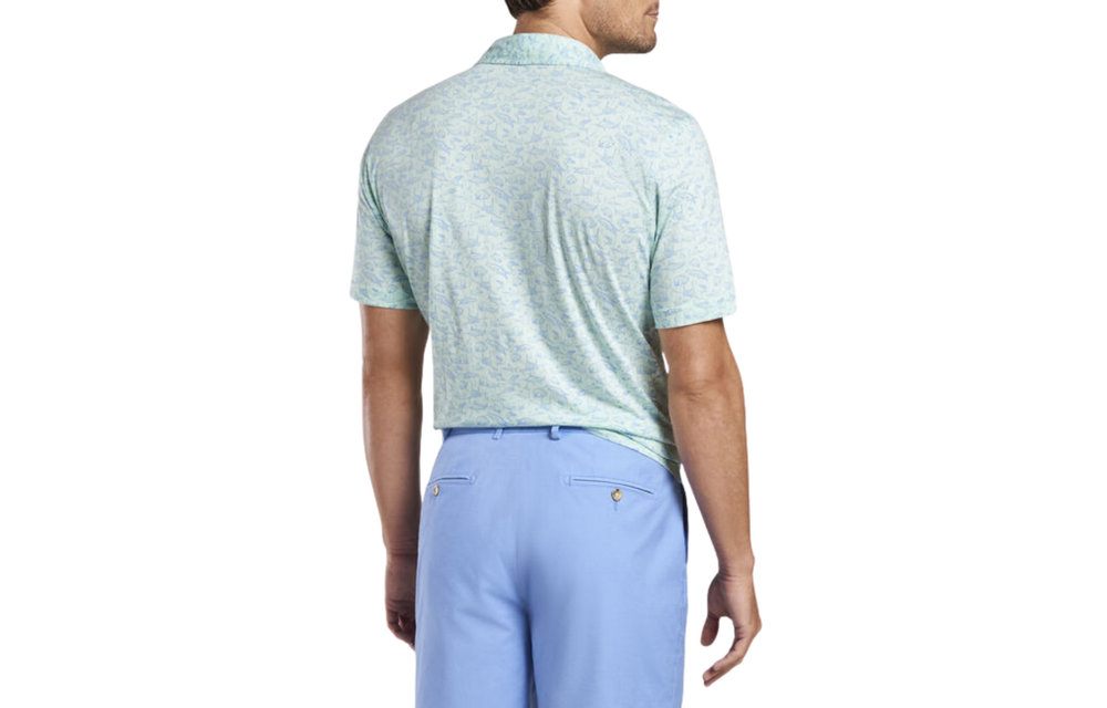 Fish In The Sea Aqua Cotton Polo MS21K84CS EBB Tide