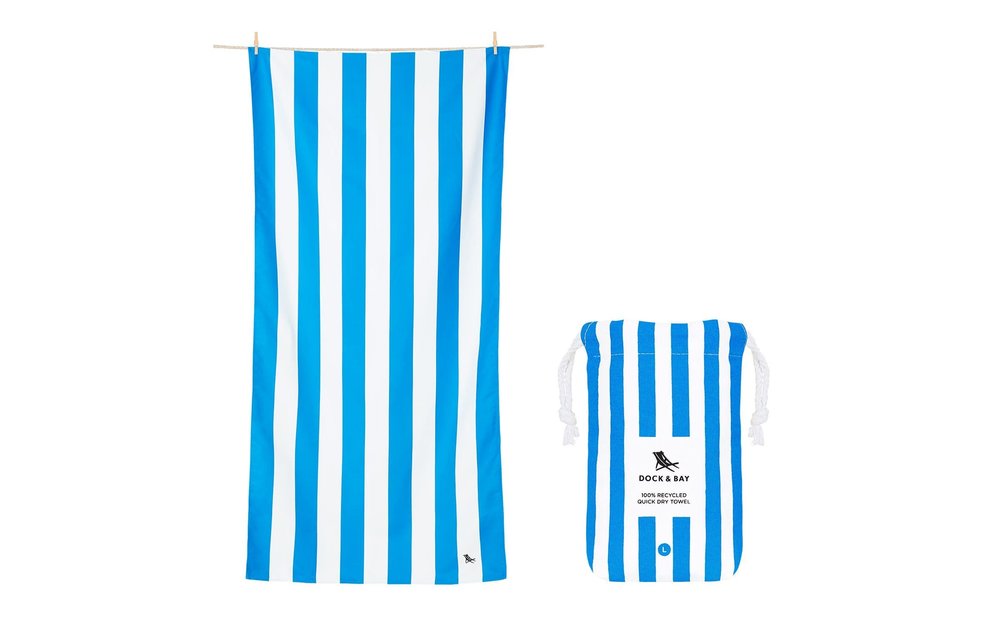 Quick Dry Towels - Patterned - Large (63x35") / Bondi Blue