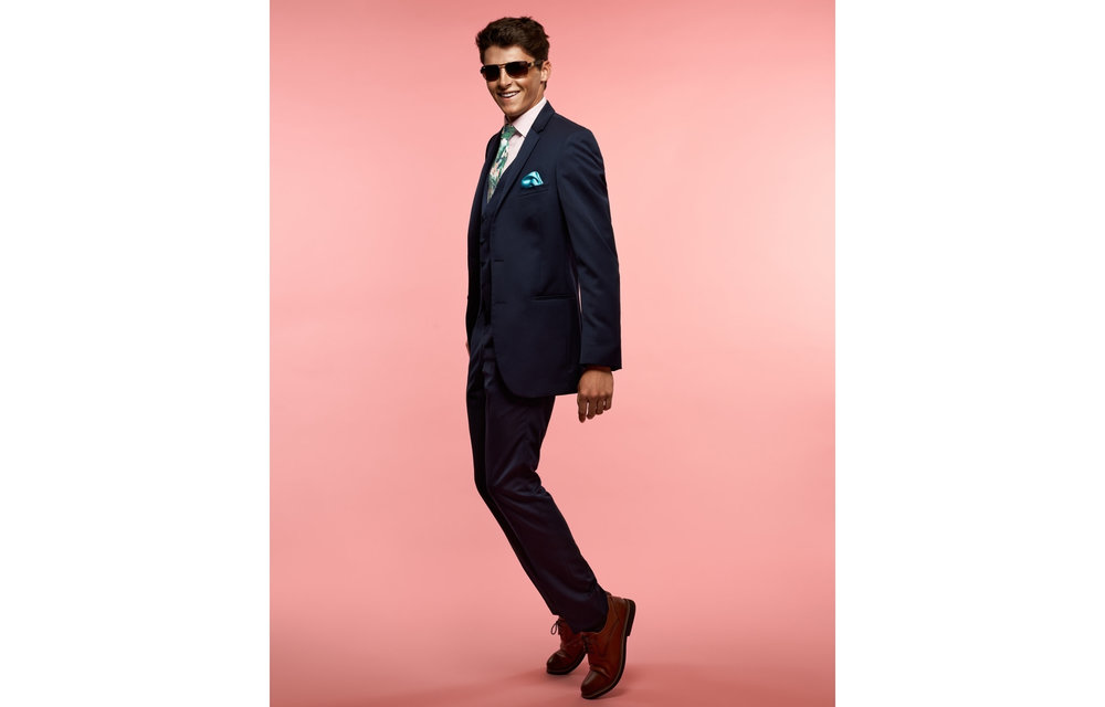 michael kors navy sterling suit