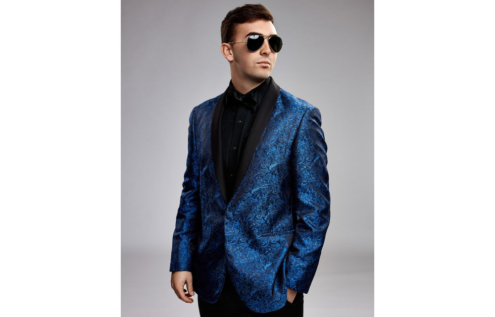132 Cobalt Blue Paisley Aries Tuxedo - Mark of Distinction