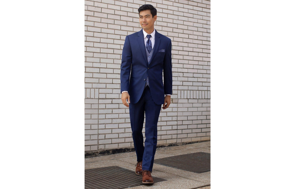 302 Michael Kors Ultra Slim Blue Perf Tux