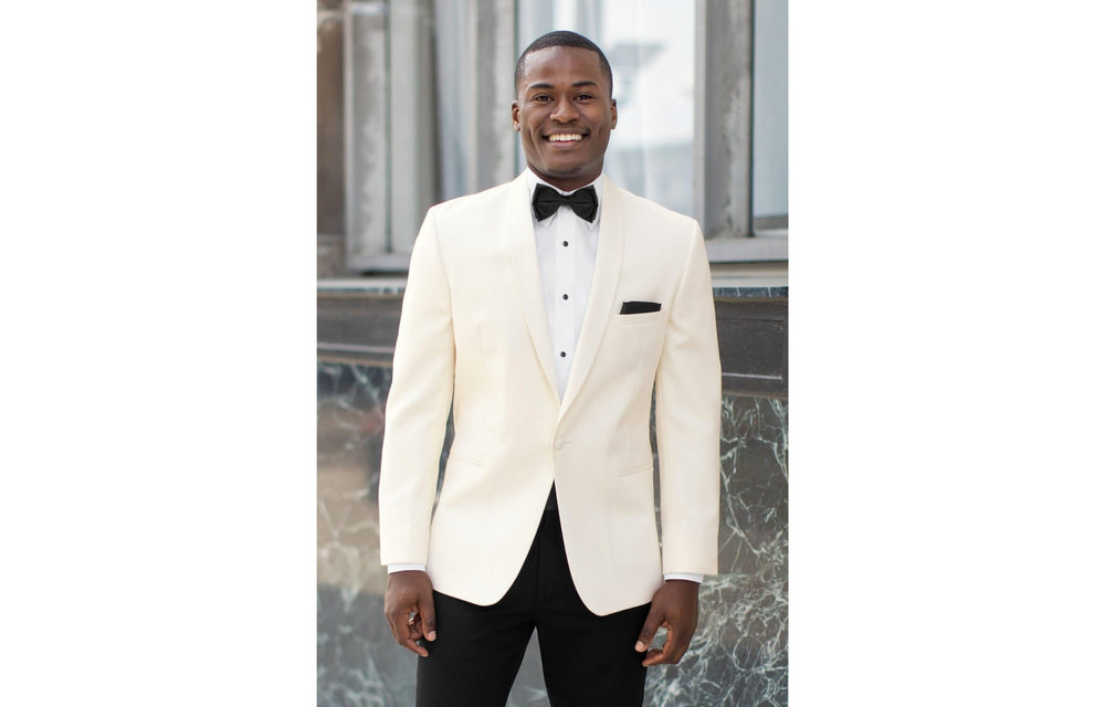 601 Stephen Geoffrey Ivory Shawl Dinner Tux