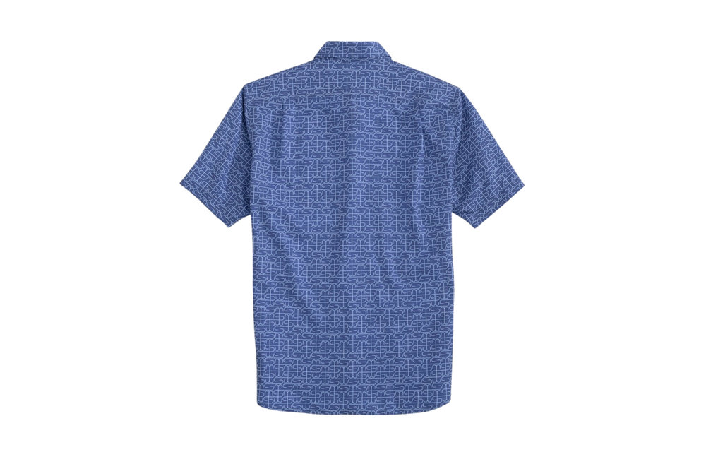 Hook Button Down - Ocean Channel Blue