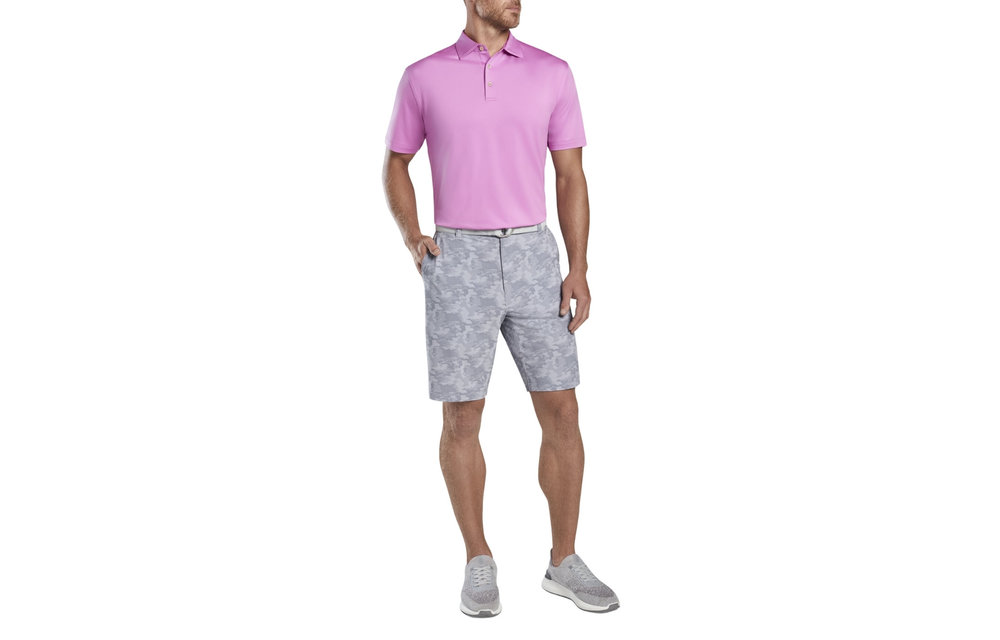 Shackleford Camo Performance Hybrid Short - Gale Grey