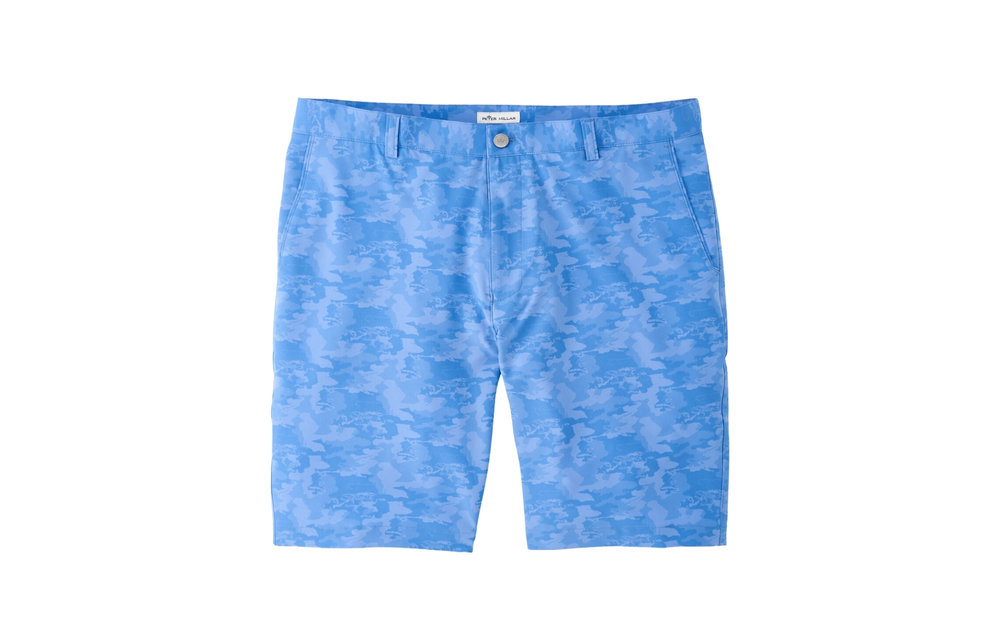 Shackleford Camo Performance Hybrid Short - Blue Sea