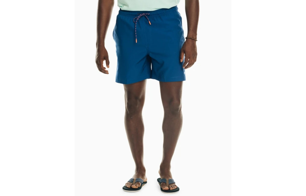 Solid Swim Trunk-Blue Cove