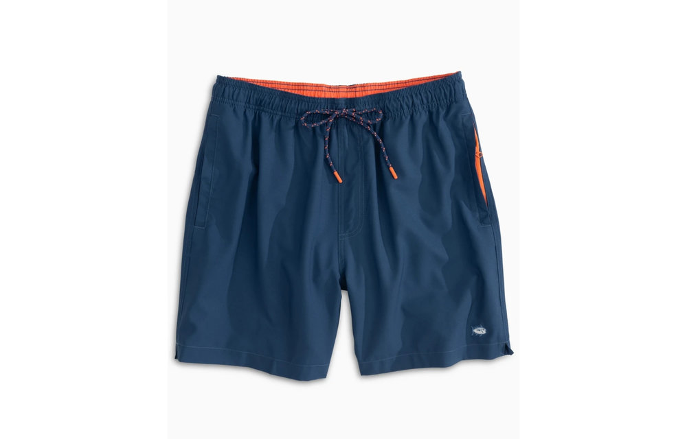 Solid Swim Trunk-Blue Cove