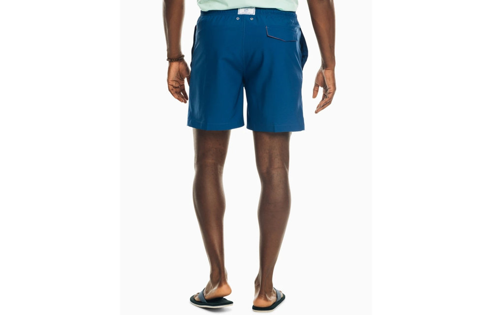 Solid Swim Trunk-Blue Cove