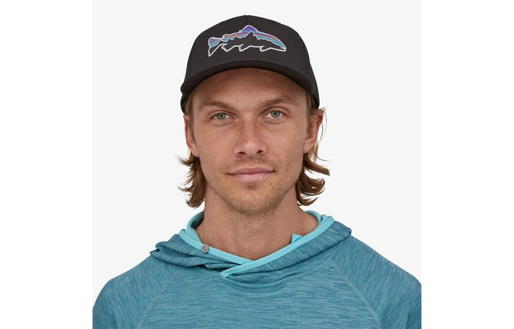 Fitz Roy Trout Trucker Hat-Black
