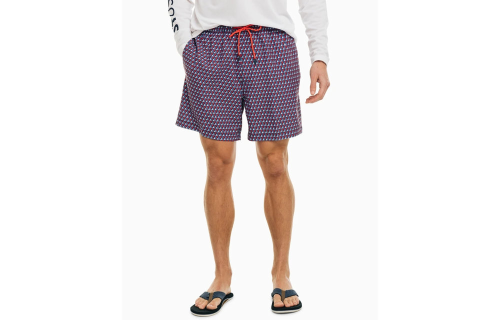 All at Sea Swim Trunk- Poppy Red