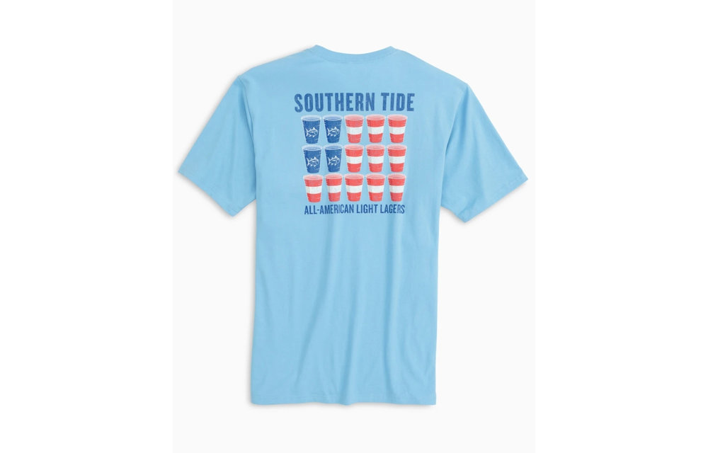 All American Light Lager Short Sleeve T-Shirt- Ocean Channel