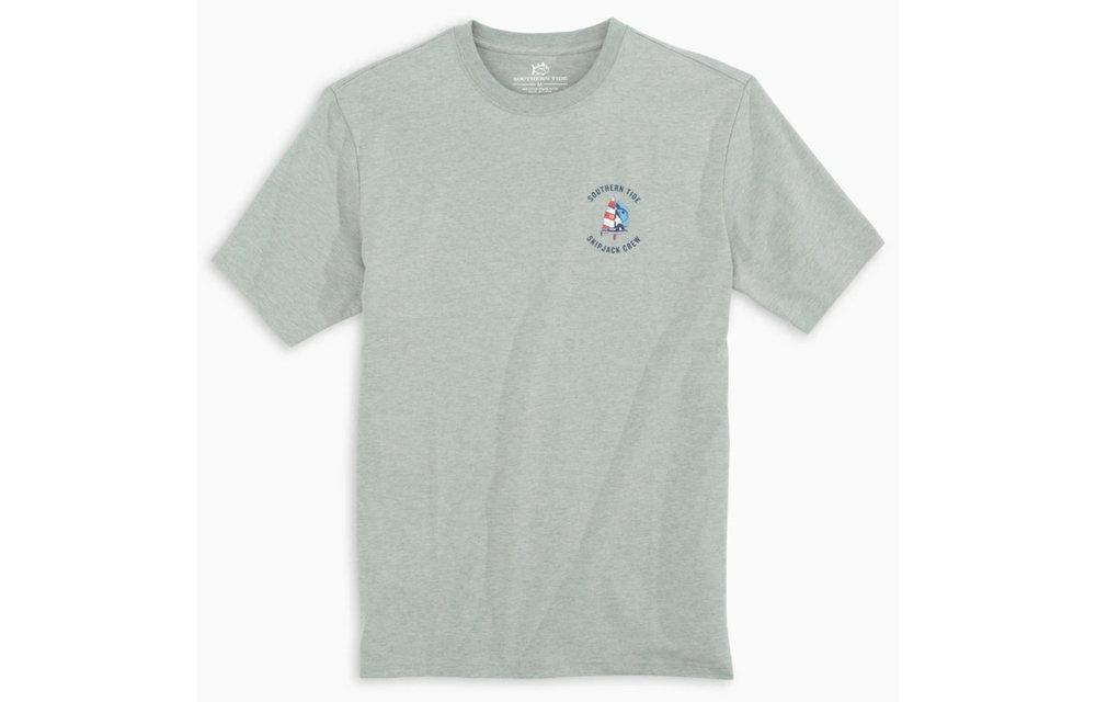 STUSA Sailboat Short Sleeve T-Shirt-Heather Grey