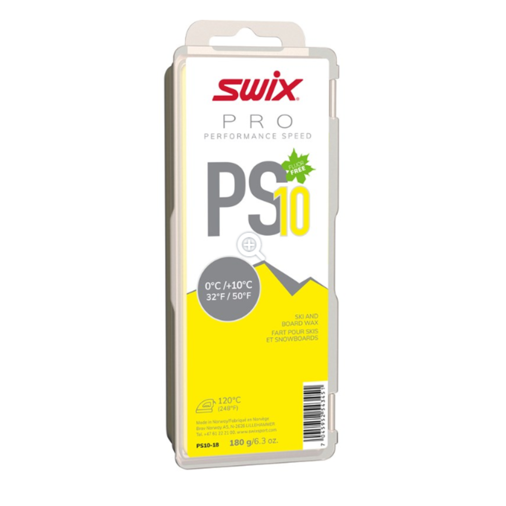 Swix Swix PS10 Yellow, 0°C/+10°C, 180g