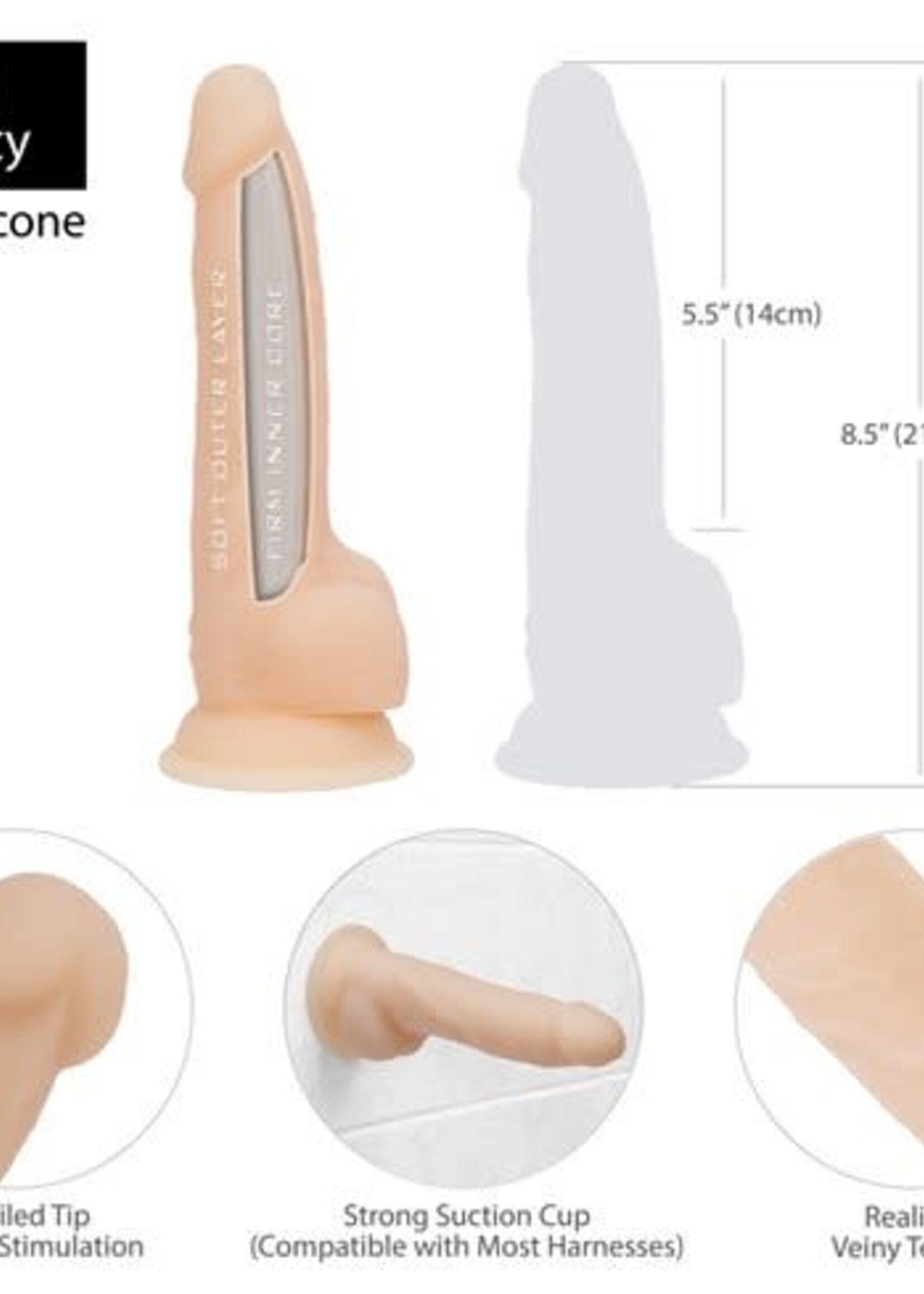 BMS Factory Naked Addiction 8" Silicone Dong