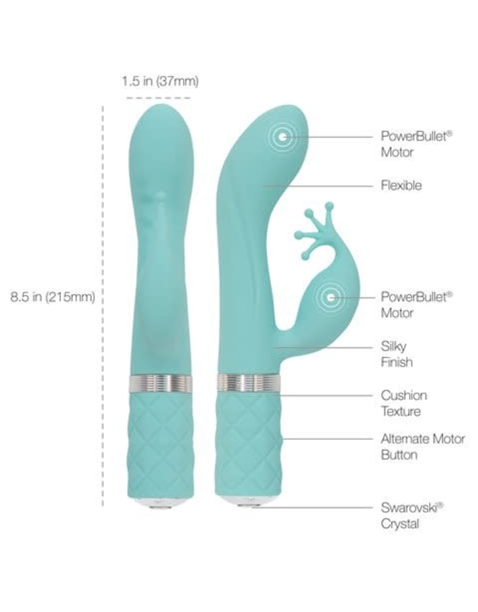 Pillow Talk Pillow Talk - Kinky Luxurious Dual Massager - Teal