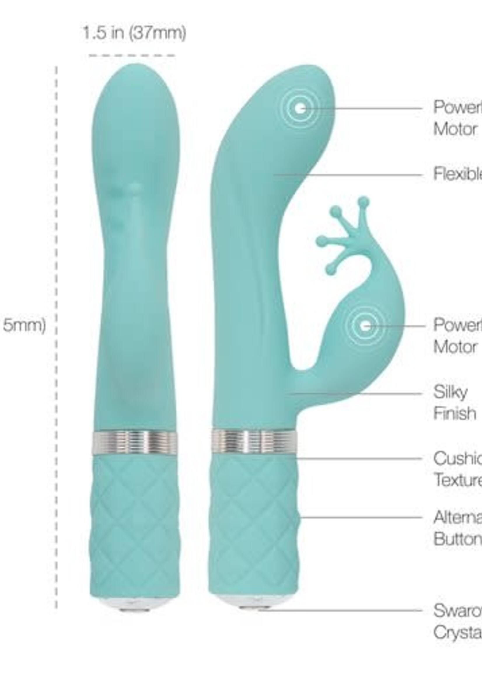 Pillow Talk Pillow Talk - Kinky Luxurious Dual Massager - Teal