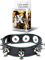 Triple X - 3 Snap Spiked Cock Strap