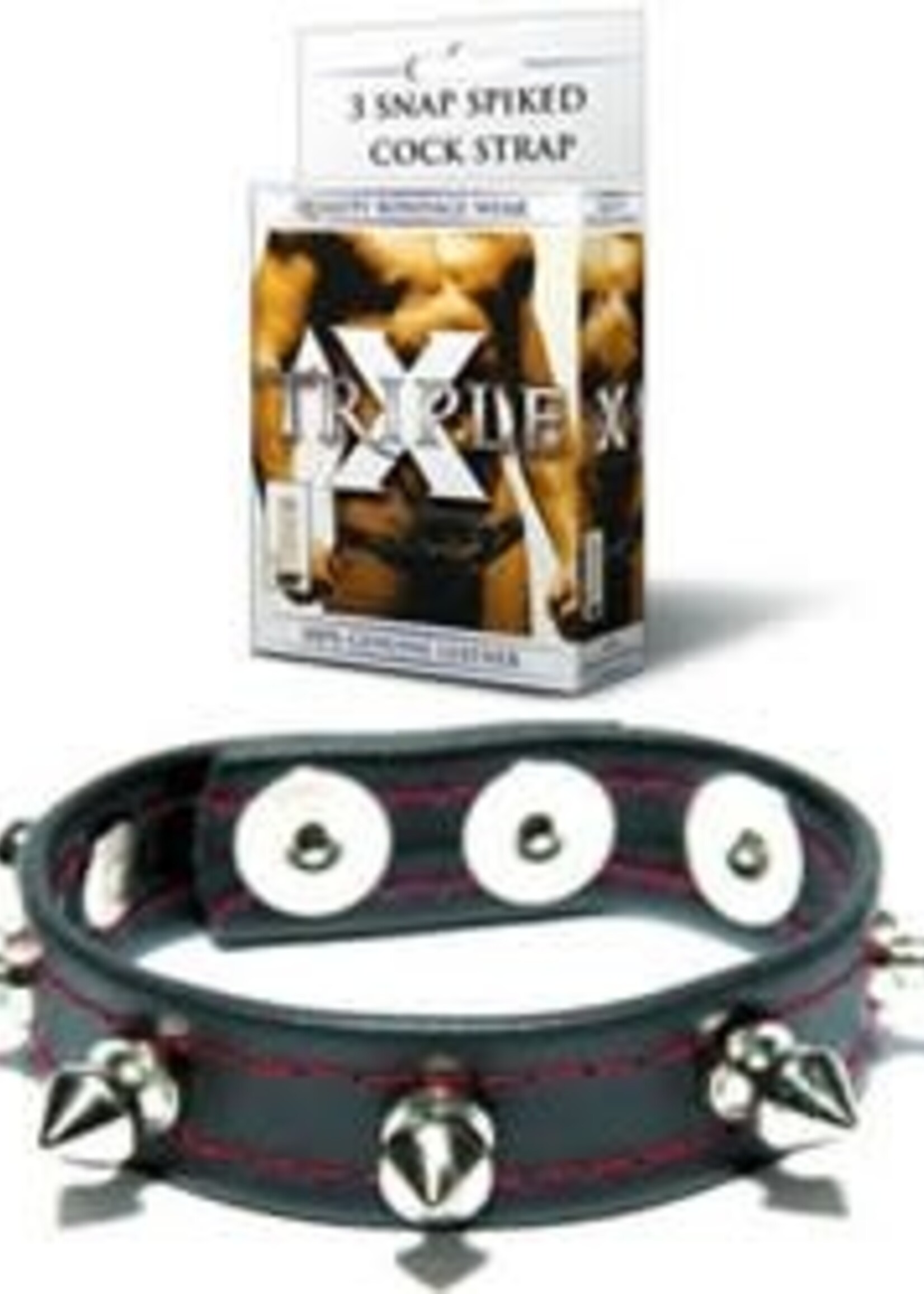 Triple X - 3 Snap Spiked Cock Strap