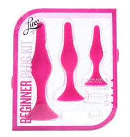 Blush Novelties Luxe - Beginner Silicone Butt Plug Kit - Pink