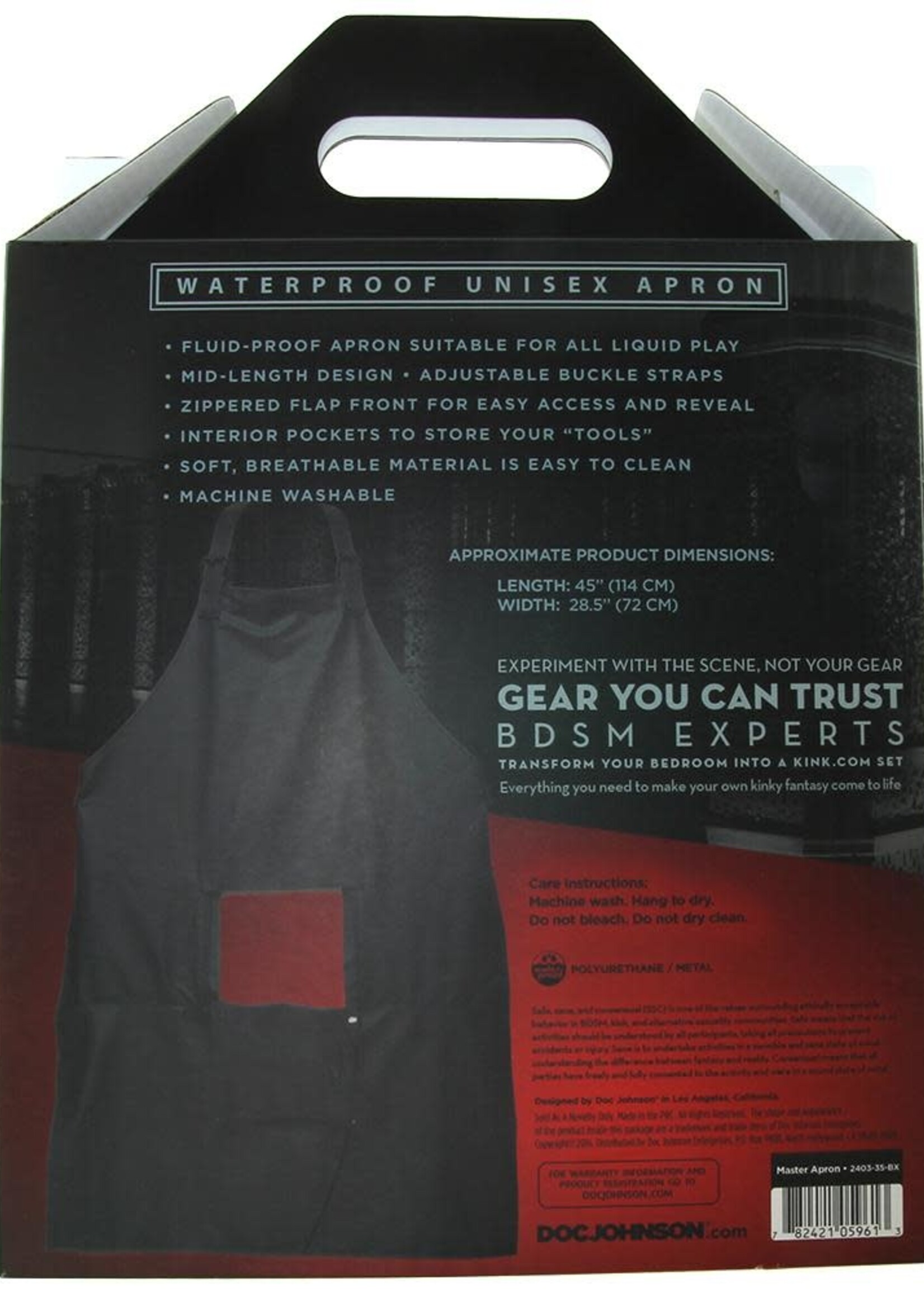 Kink by Doc Johnson Kink Wet Works Master Apron With Zippered Flap