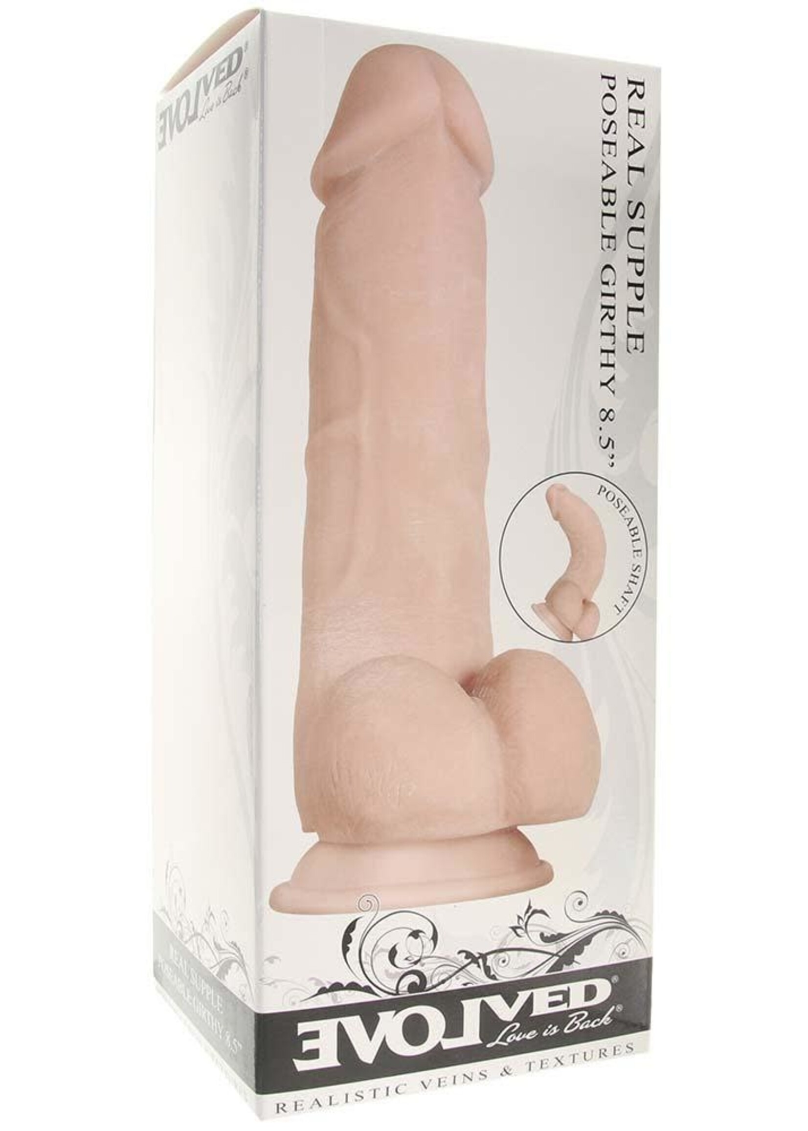 Evolved Evolved - Real Supple Poseable Girthy Dildo 8.5"