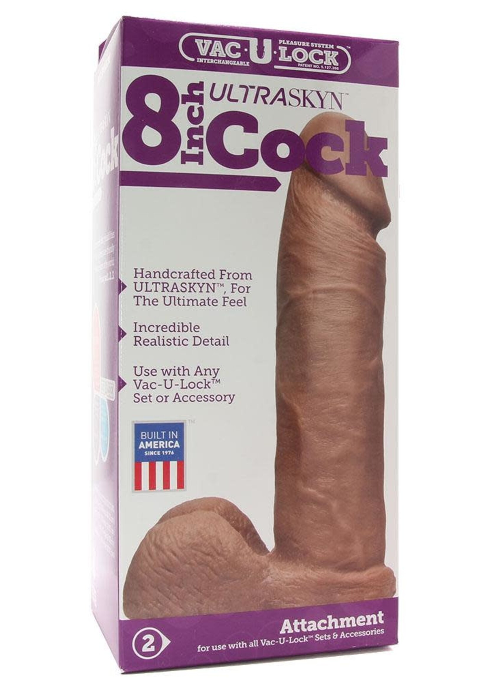 Doc Johnson 8" Ultraskyn Vac-U-Lock Dildo