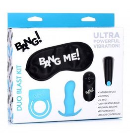 XR Brands Bang! Duo Blast Remote Control Cock Ring and Butt Plug Vibe Kit