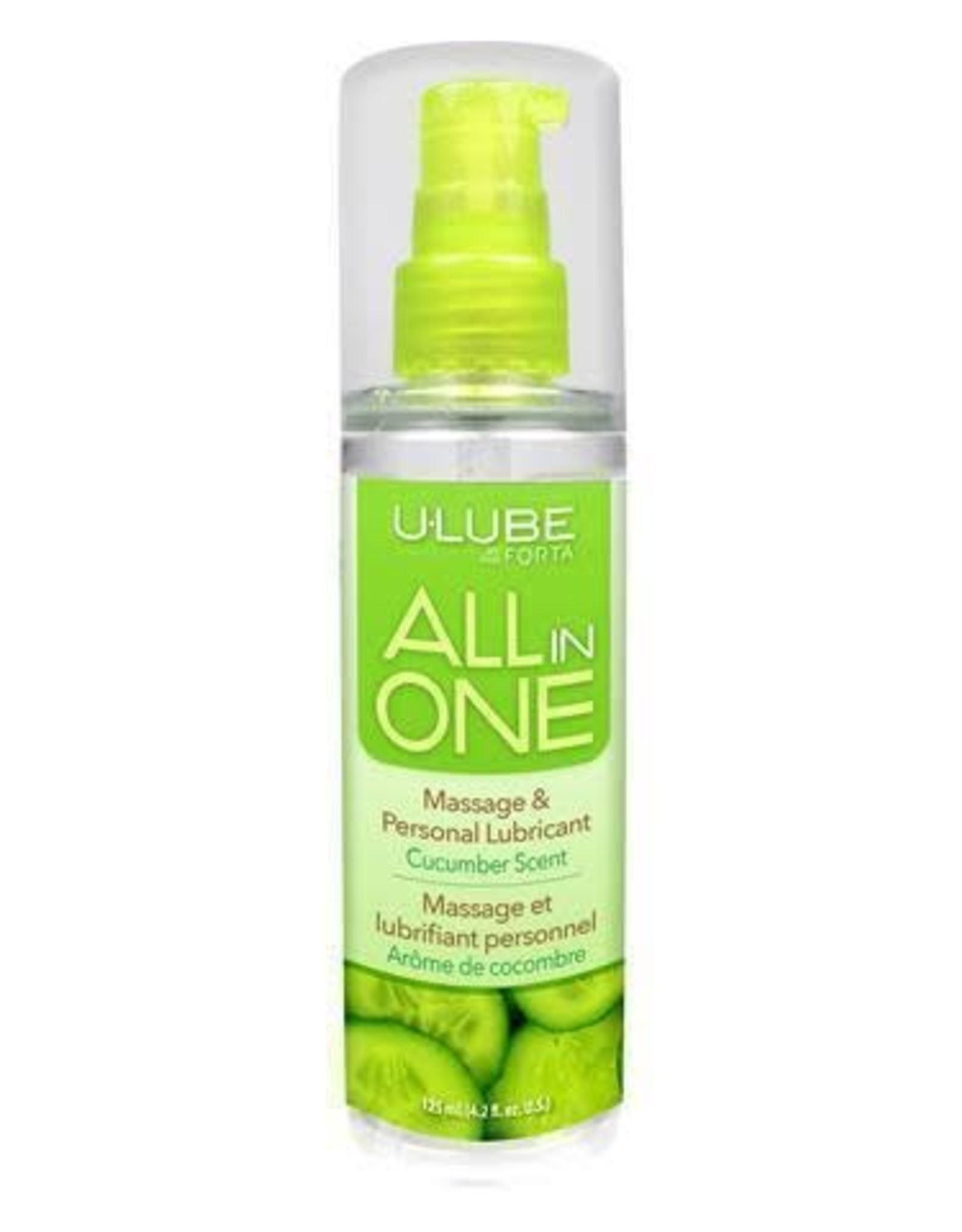 All in One Massage/Lubricant - Cucumber - 4 oz