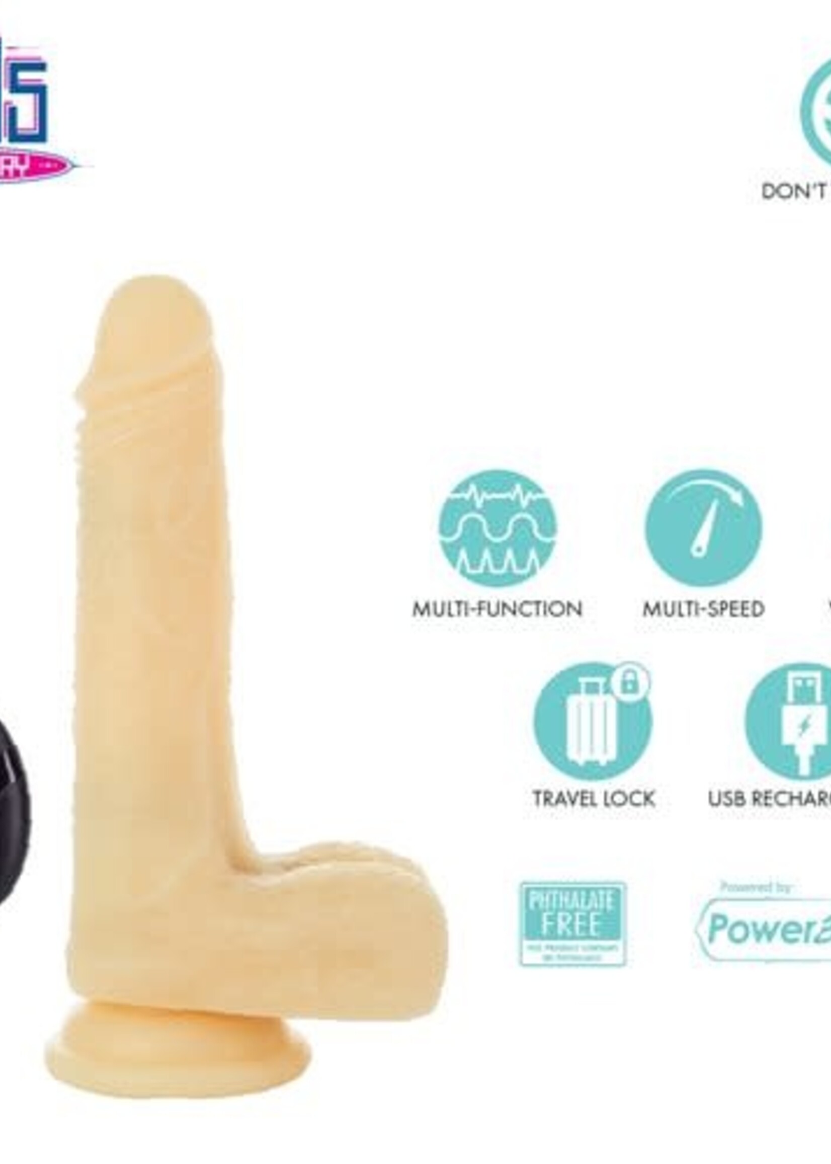 BMS Factory Pure Love - Vibrating and Rotating Dong with Remote  Control