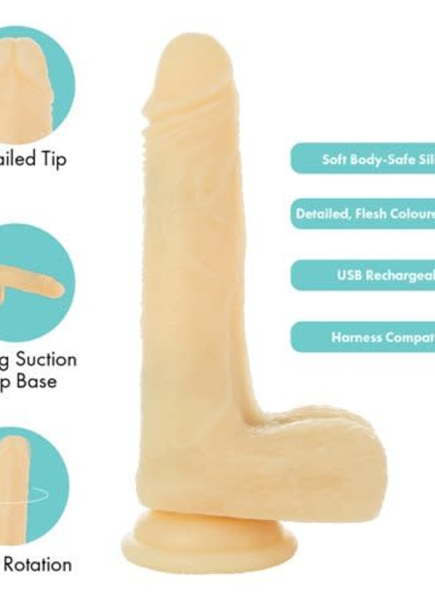 BMS Factory Pure Love - Vibrating and Rotating Dong with Remote  Control