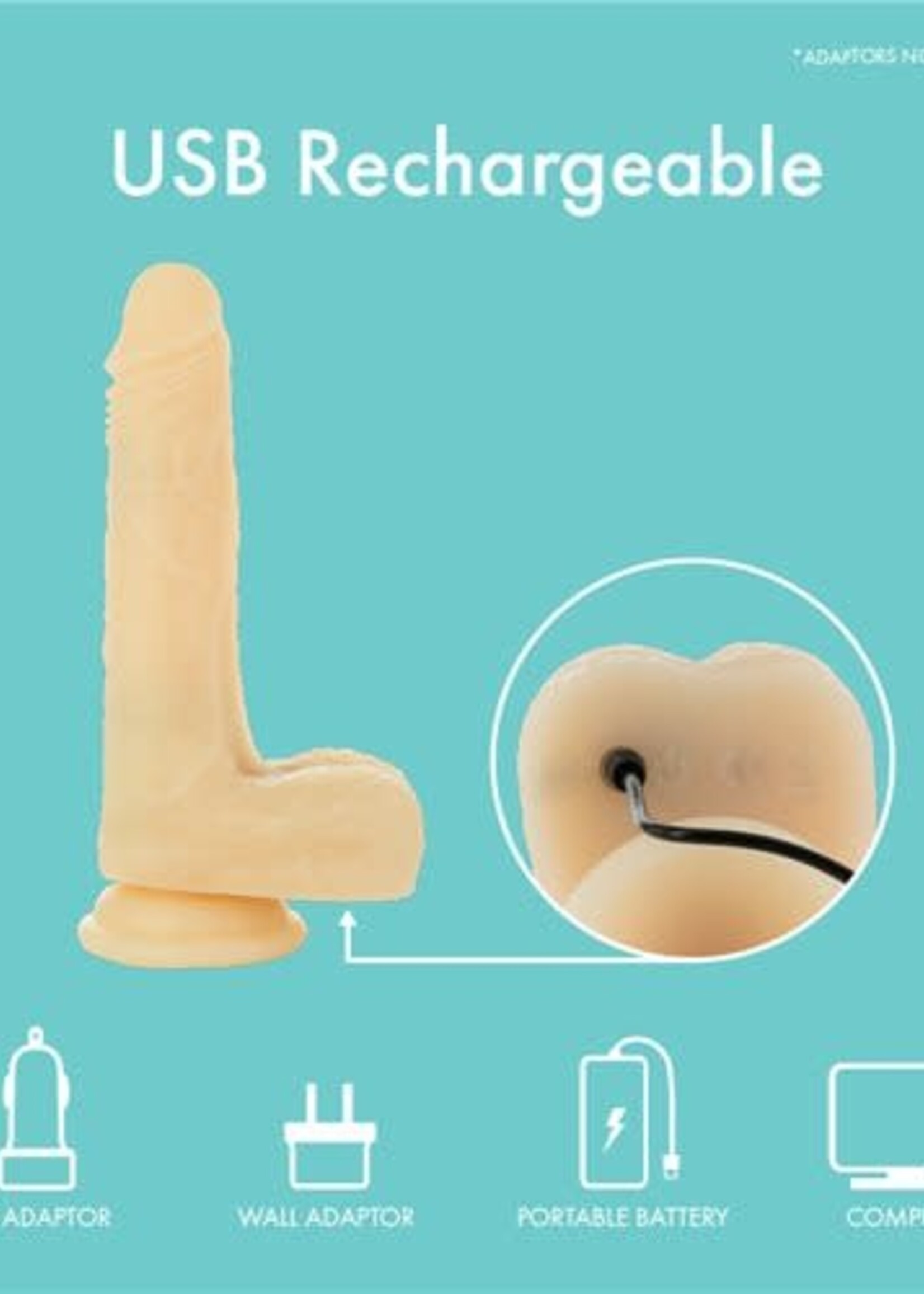 BMS Factory Pure Love - Vibrating and Rotating Dong with Remote  Control