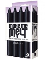 Icon Brands Make Me Melt - Sensual Warm Drip Candles - 4 pk - Jet Black