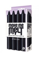Icon Brands Make Me Melt - Sensual Warm Drip Candles - 4 pk - Jet Black