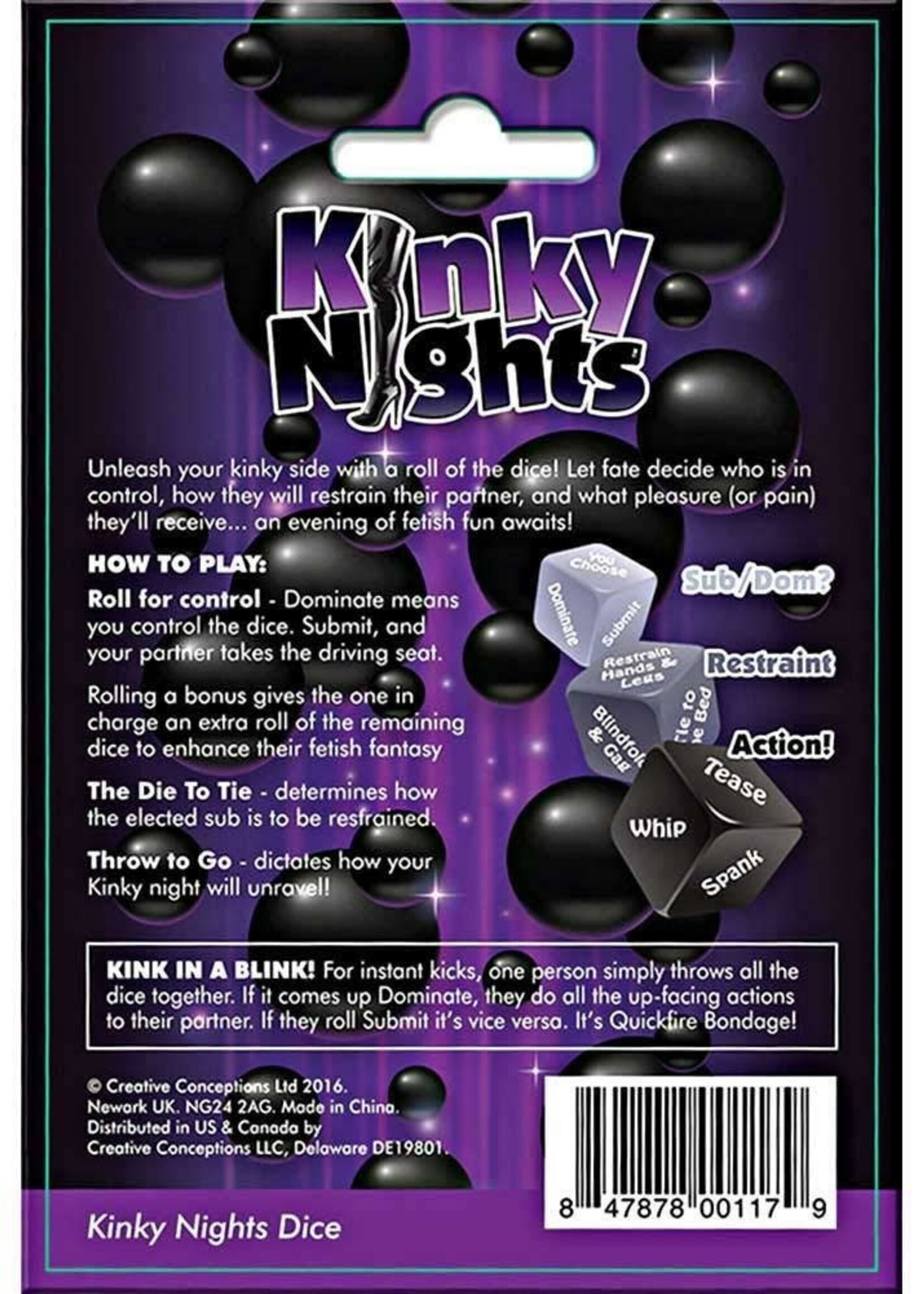 Creative Conceptions Kinky Nights - Bondage Dare Dice