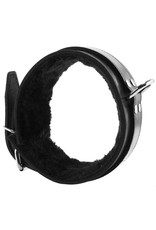 Rouge - Fur Lined Leather Collar - Black