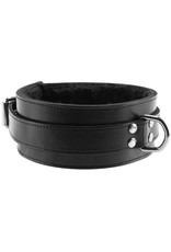 Rouge - Fur Lined Leather Collar - Black
