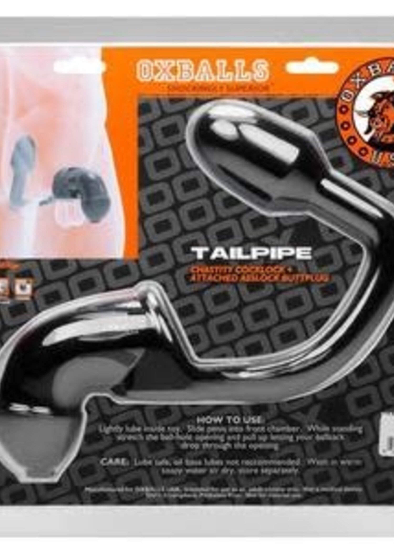 Oxballs - Tail Pipe Chasity Cock Lock & Butt Plug