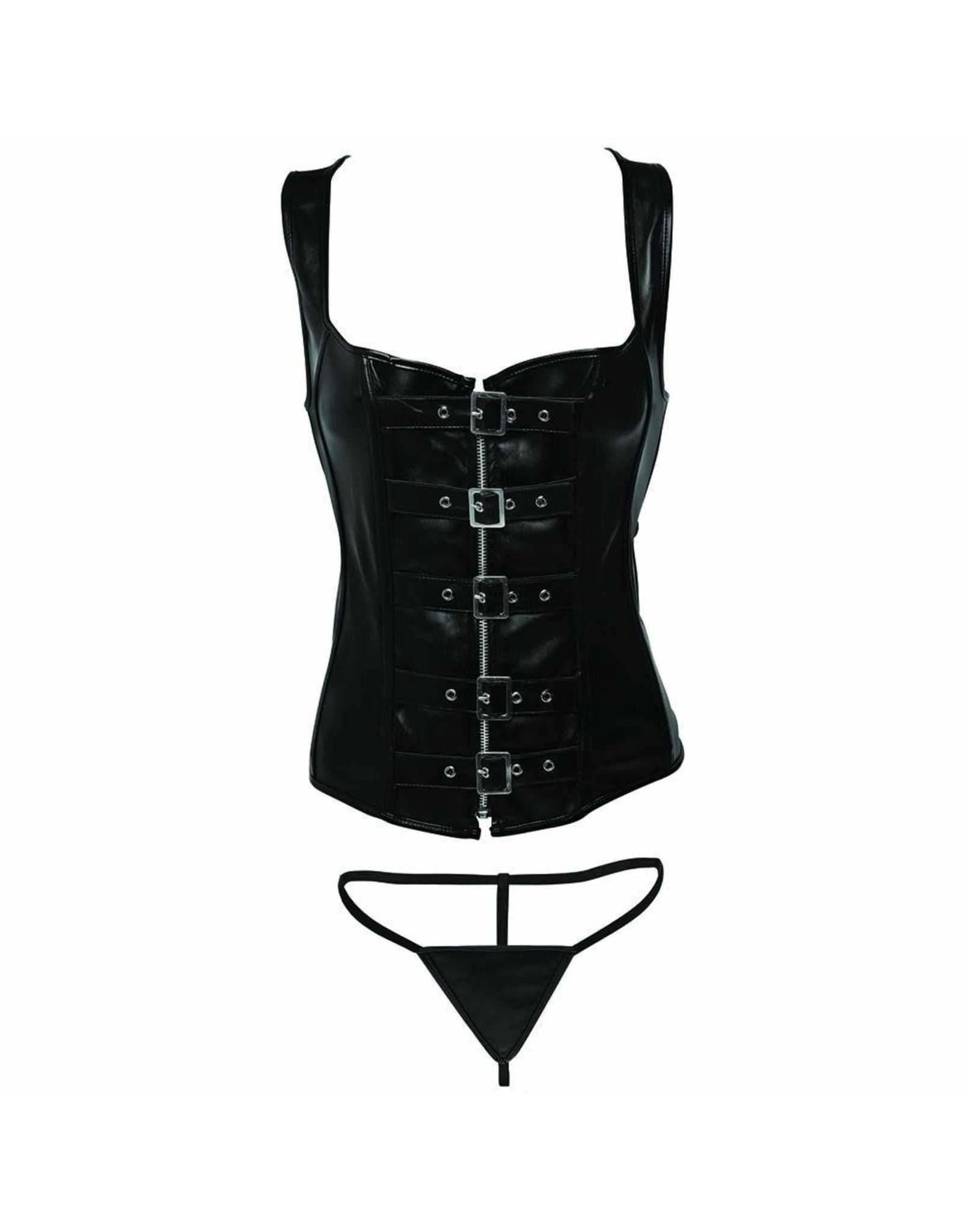 Strict Strict - Lace-Up Corset & Thong Medium