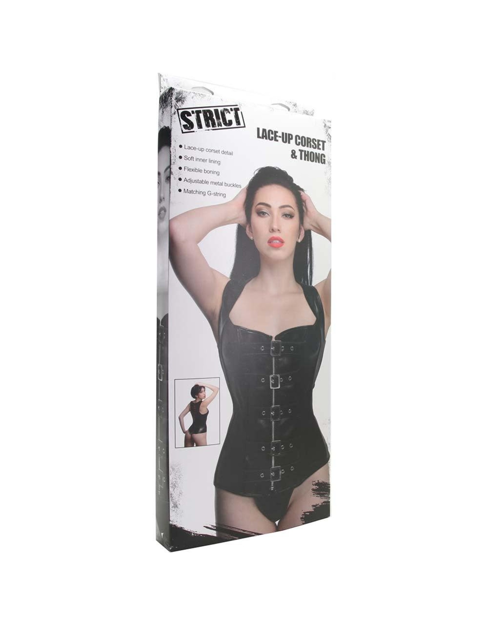 Strict Strict - Lace-Up Corset & Thong Medium