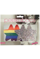 Peekaboos Pride and Rainbow Glitter Stars Nipple Pasties