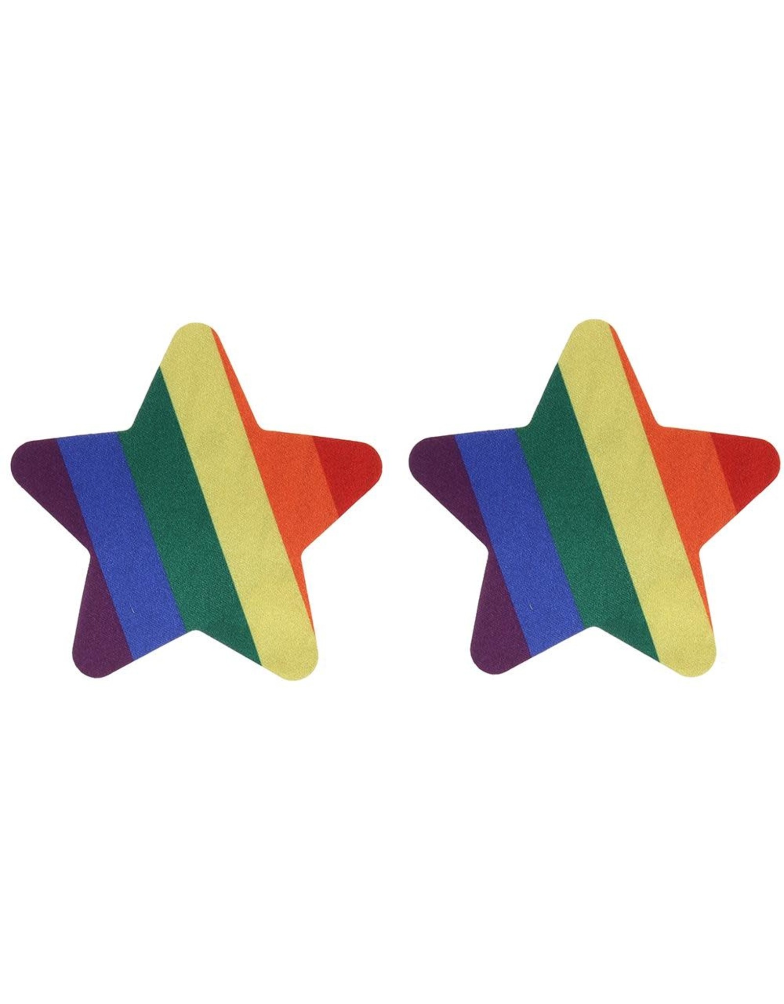 Peekaboos Pride and Rainbow Glitter Stars Nipple Pasties